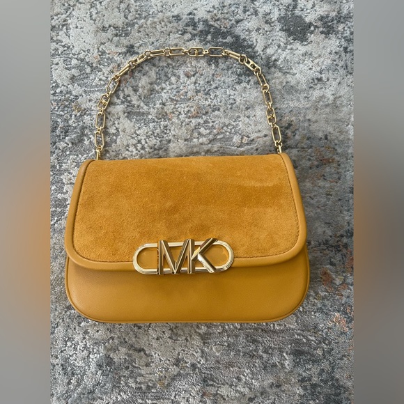 Brand new Michael Kors suede/leather messenger bag